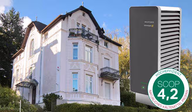 Schweigatz R290-Wärmepumpe Villa Oldenburg